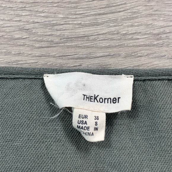 THE KORNER Khaki Midi Button Front Dress - Picture 7 of 13